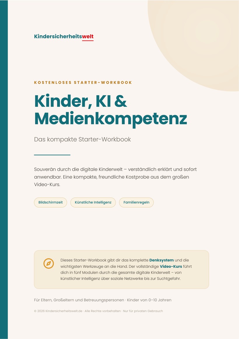 Titelseite Starter-Workbook Kinder, KI & Medienkompetenz